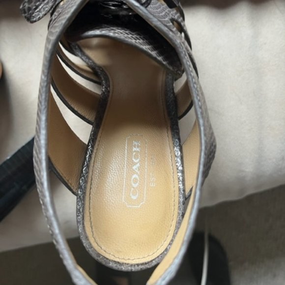 Coach Moreen Women Platform Shoes Size US 7B Bronze - Picture 4 of 7